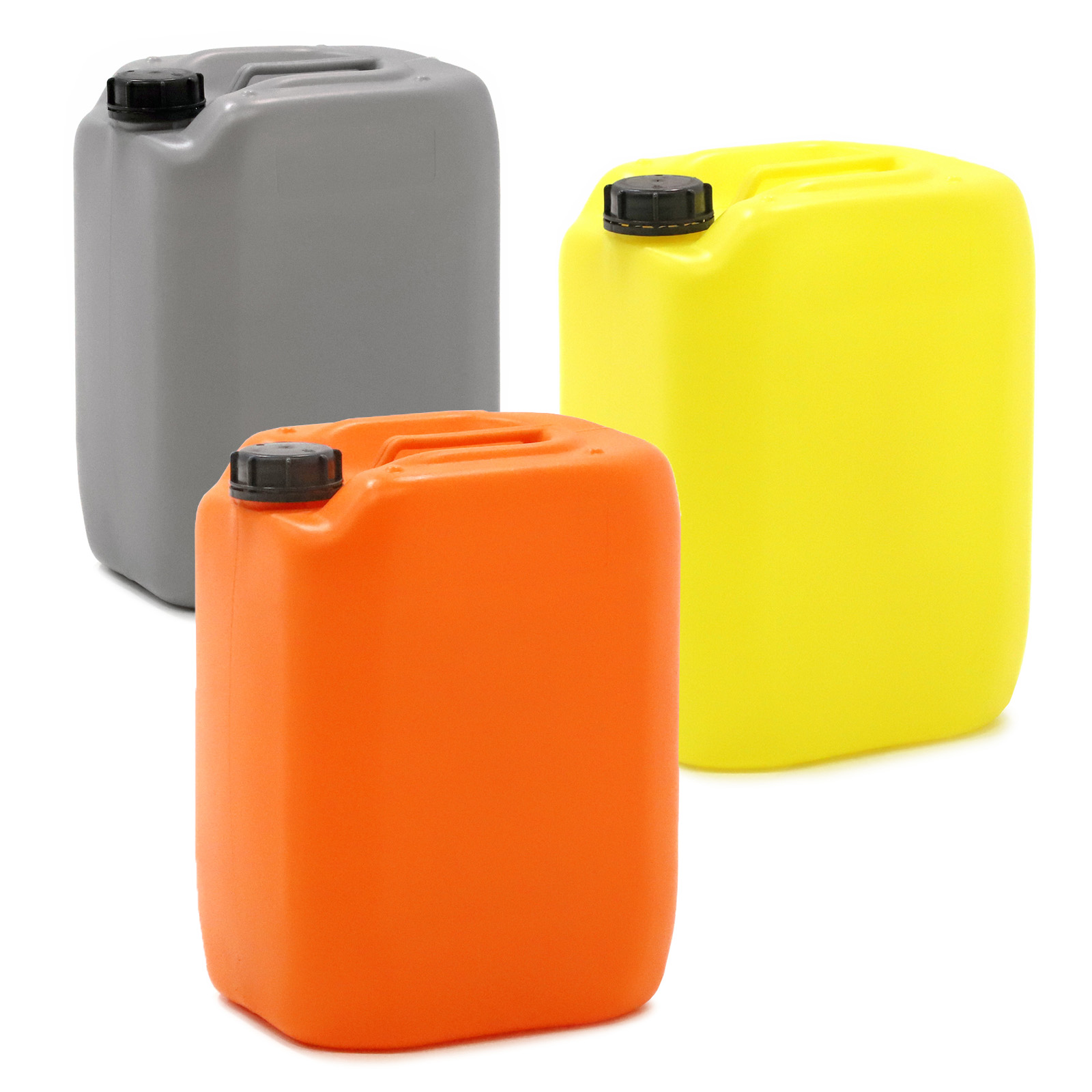 Different types of color standard jerry cans 